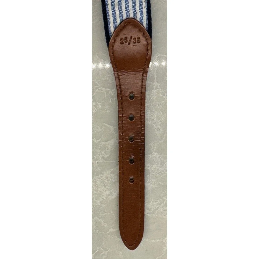 WESTMORELAND COUNTRY CLUB Leather Canvas Golf Belt - Size 26 - NAVY